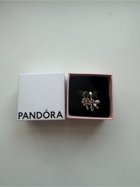 Pandora Silver Palm Tree & Beach Charms - Pink and Silver